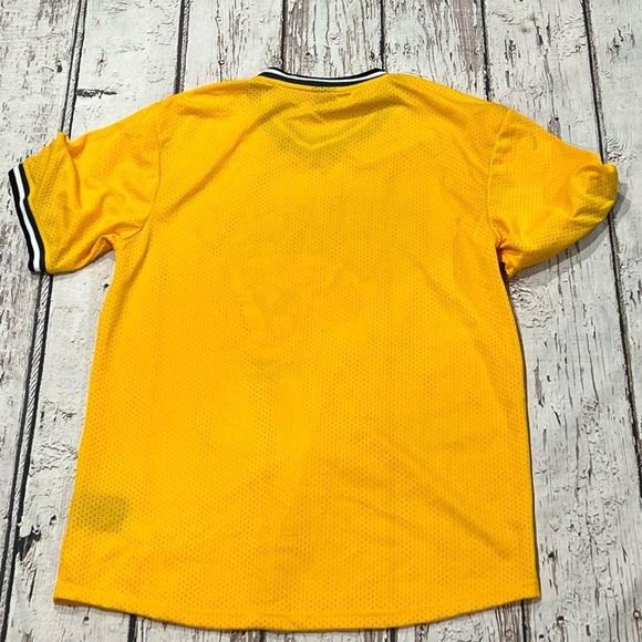 Southpole Worldwide MCMXCI Yellow Mesh Sports Fashion Jersey - Picture 2 of 7